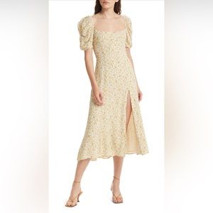 Reformation- Bandit Floral Print Midi Dress - NWT